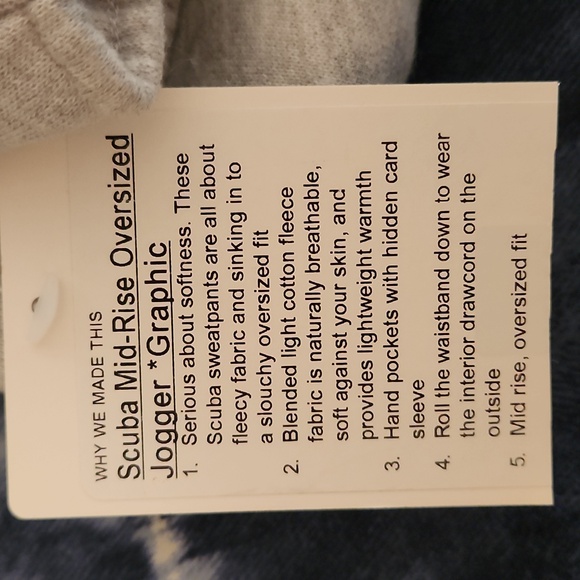 Scuba Mid Rise Oversized Jogger *Graphic - Picture 9 of 9